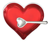 Inspired Generations 26 10198xx Happy Heart Dish with Spoon - 5 Styles