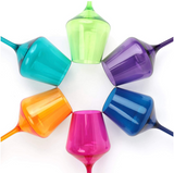 Pop Design 26 STEMMED-JEWELxx Unbreakable Acrylic Stemmed Wine Glasses, 17oz