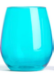 Pop Design 26 JEWEL-STEMLESSxx Unbreakable Acrylic Stemless Wine Glasses, 16oz