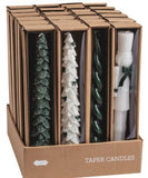 Mud Pie 26 49800350xx White Christmas Taper Candle - 4 Styles