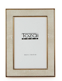 Two's Company 26 MKC001xx Astor Cream Shagreen Photo Frame - 2 Sizes