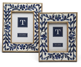 Two's Company 26 53314xx Blue Belle Bone Inlay Photo Frame - 2 Sizes