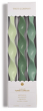 Two's Company 26 5549xx Twist and Glow Set of 3 Twist Taper Candles, 12in - 3 Hues