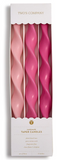 Two's Company 26 5549xx Twist and Glow Set of 3 Twist Taper Candles, 12in - 3 Hues