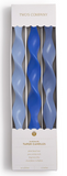 Two's Company 26 5549xx Twist and Glow Set of 3 Twist Taper Candles, 12in - 3 Hues