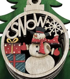 Transpac 26 TC04913x Plywood Laser Cut Ornaments - 6 Styles