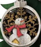 Transpac 26 TC04913x Plywood Laser Cut Ornaments - 6 Styles