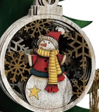 Transpac 26 TC04913x Plywood Laser Cut Ornaments - 6 Styles