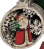 Transpac 26 TC04913x Plywood Laser Cut Ornaments - 6 Styles
