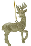 Transpac 26 TC04959x Resin Glitter Reindeer Ornament - 2 Colors