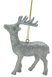Transpac 26 TC04959x Resin Glitter Reindeer Ornament - 2 Colors