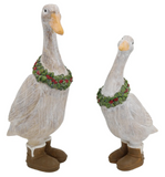 Transpac 26 TC05022x Resin Ducks w/Wreaths - 2 Sizes