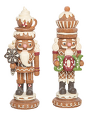 Transpac 26 TC01148x Resin Gingerbread Nutcracker Decor - 2 Styles