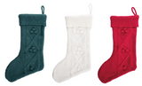 Transpac 26 TC03843x Fabric Traditional Knit Stocking - 3 Colors