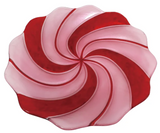 Transpac 26 TC06836 Fused Glass Peppermint Plate - 2 Sizes