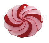 Transpac 26 TC06836 Fused Glass Peppermint Plate - 2 Sizes