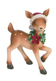 Transpac 26 Y7680 Resin Deer w/Santa Hat - 3 Styles