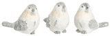 Transpac 26 TC01223x Resin Sparkling Christmas Bird - 3 Styles