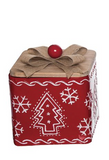 Transpac 26 TC01836x Metal Embossed Design Christmas Box - 3 Sizes