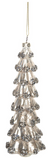 Transpac 26 TC03753x Glass Metallic Glitter Tree Ornament - 2 Styles