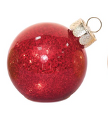 Transpac 26 TC04076x Glass Light Up Glitter Ornament - 3 Styles