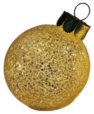 Transpac 26 TC04076Sx Glass Light Up Glitter Ornament - 2 Sizes