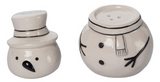 Transpac 26 TC04476 Stacked Snowman Salt & Pepper Set
