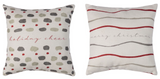 Transpac 26 TC04680x Fabric Holiday Print Pillow - 2 Styles