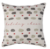 Transpac 26 TC04680x Fabric Holiday Print Pillow - 2 Styles