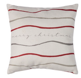 Transpac 26 TC04680x Fabric Holiday Print Pillow - 2 Styles