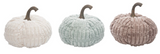 Transpac 26 TH01733x Plush Velvet Neutral Pumpkin 8in - 3 Colors