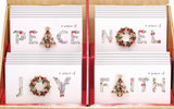 Transpac 26 Y6896x Christmas Glitz Pins - 4 Styles