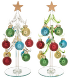Transpac 26 Y9461x Glass Tree w/Mini Ornament - 2 Styles