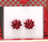 Transpac 26 Y6939 Christmas Bow Earrings - 4 Colors
