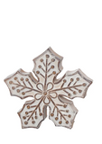 Transpac 26 TC04009x Resin Natural Wood Snowflake Decors - 3 Sizes