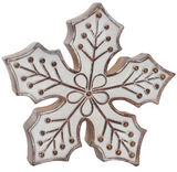 Transpac 26 TC04009x Resin Natural Wood Snowflake Decors - 3 Sizes