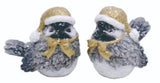 Transpac 26 TC06406 Resin Winter Birds Gold Hats - 2 Styles