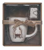 Transpac 26 TC05806x Ceramic Mug w/Manger Ornament Boxed - 2 Styles
