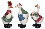 Transpac 26 TC06219 Resin Holiday Goose Figurine - 3 Styles