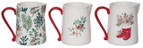 Transpac 26 TC05871 Dolomite Mini Holiday Branches Pitchers - 3 Styles