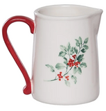 Transpac 26 TC05871 Dolomite Mini Holiday Branches Pitchers - 3 Styles