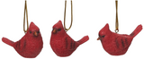 Transpac 26 Y9732 Resin Bright Cardinal Ornament - 3 Styles