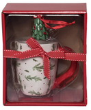 Transpac 26 TC05936 Ceramic Mug w/Tree Ornament Boxed