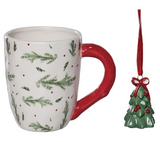 Transpac 26 TC05936 Ceramic Mug w/Tree Ornament Boxed