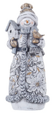 Transpac 26 Y0375 Resin Glitter Snowman Figure 10in - 3 Styles