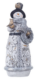 Transpac 26 Y0375 Resin Glitter Snowman Figure 10in - 3 Styles