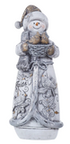 Transpac 26 Y0375 Resin Glitter Snowman Figure 10in - 3 Styles