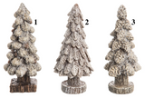 Transpac 26 Y9485x Resin Winter Sparkle Tree Figure 2.25in - 3 Styles