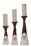 Transpac 26 TC01088x Resin Santa Candle Pillar - 3 Sizes