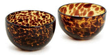 Two's Company 26 54905x Tortoise Print Tidbit Glass Bowl - 2 Styles